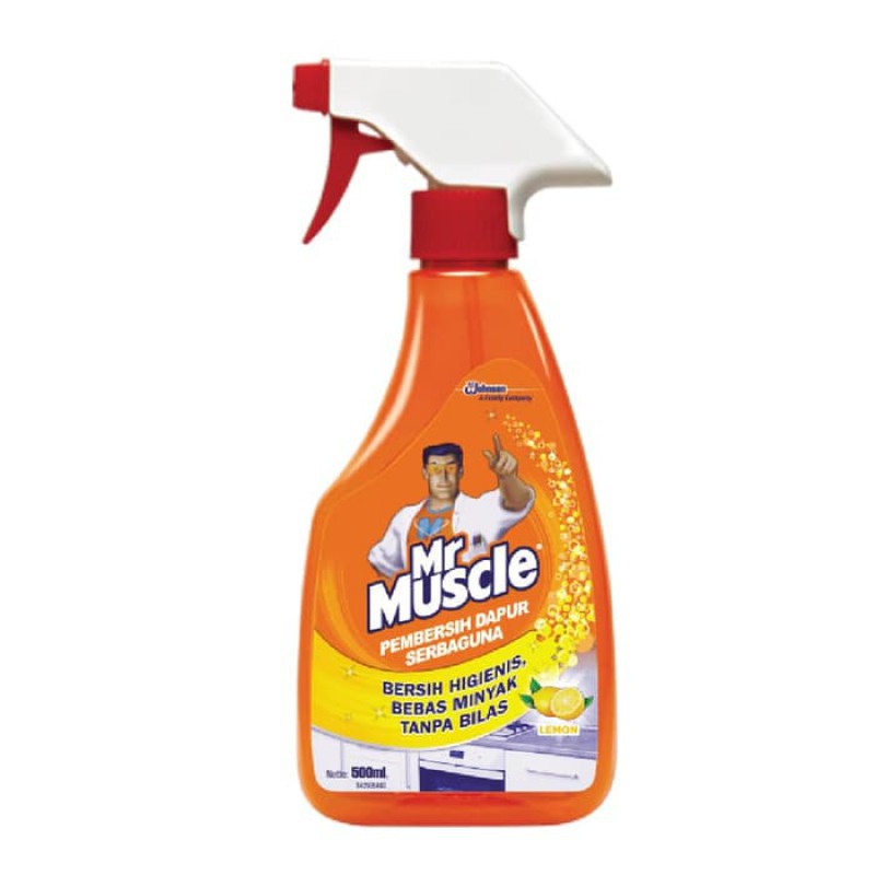 Mr Muscle Kitchen Pembersih Dapur Pump 500ml - Lemon