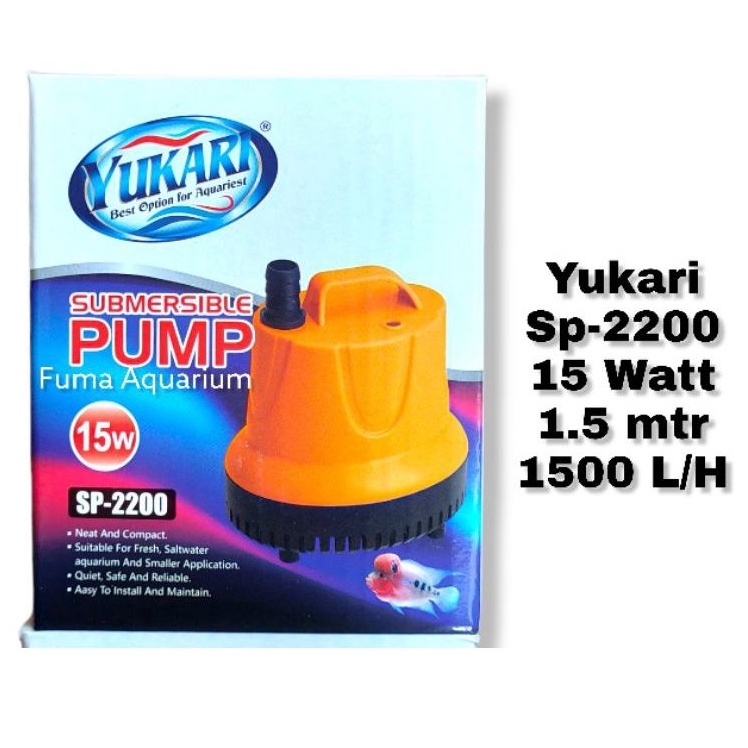 YUKARI SP-2200 Pompa Celup Kolam Aquarium Low watt Pompa Filter Air Power Head Submersible Pump