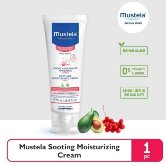 MUSTELA Very Sensitive Skin Soothing Moisturizing Cream 40ml Facial Cream Kulit Sensitif