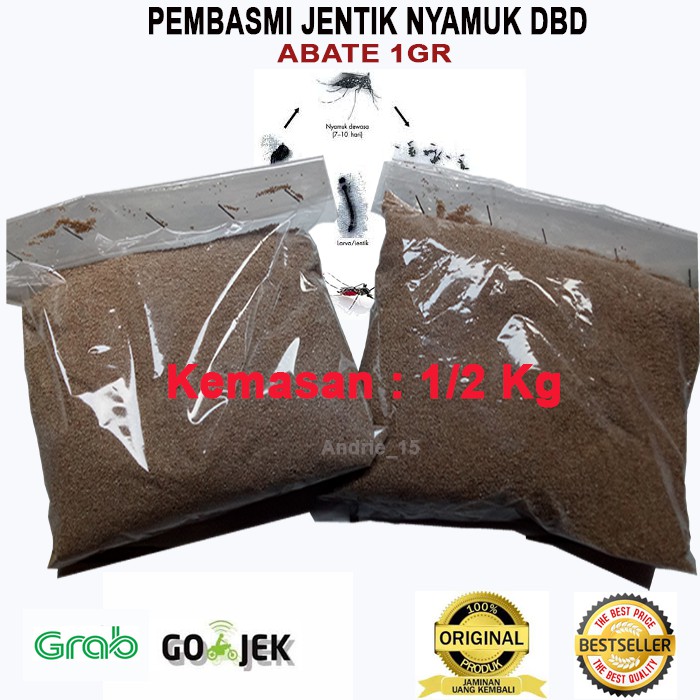 Pembasmi Jentik Nyamuk DBD ABATE 1GR Kemasan 500 Gram