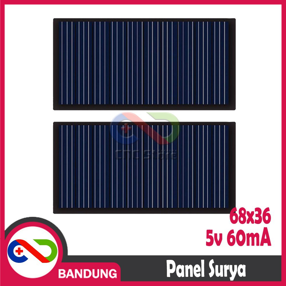 PANEL SOLAR PHOTOVOLTAIC 68X36 5V 60MA 0.3WATT