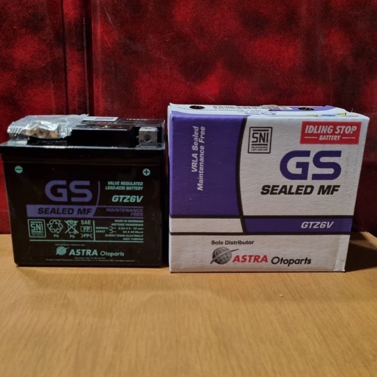 Jual AKI GS ASTRA AKI KERING GTZ6V/ AKI VARIO125, VARIO 150, MIO NEW