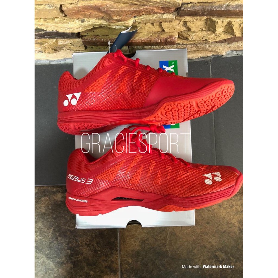 Sepatu Badminton Yonex Aerus 3 Red