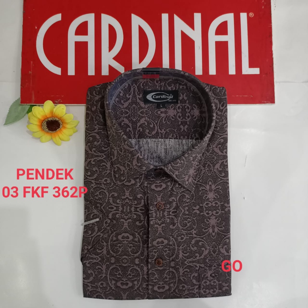 gof M-L CARDINAL KEMEJA FORMAL PENDEK Batik RegularFit Pakaian Kemeja Kerja Pria Kantor Acara Resmi Pakaian Wisuda Original KFK