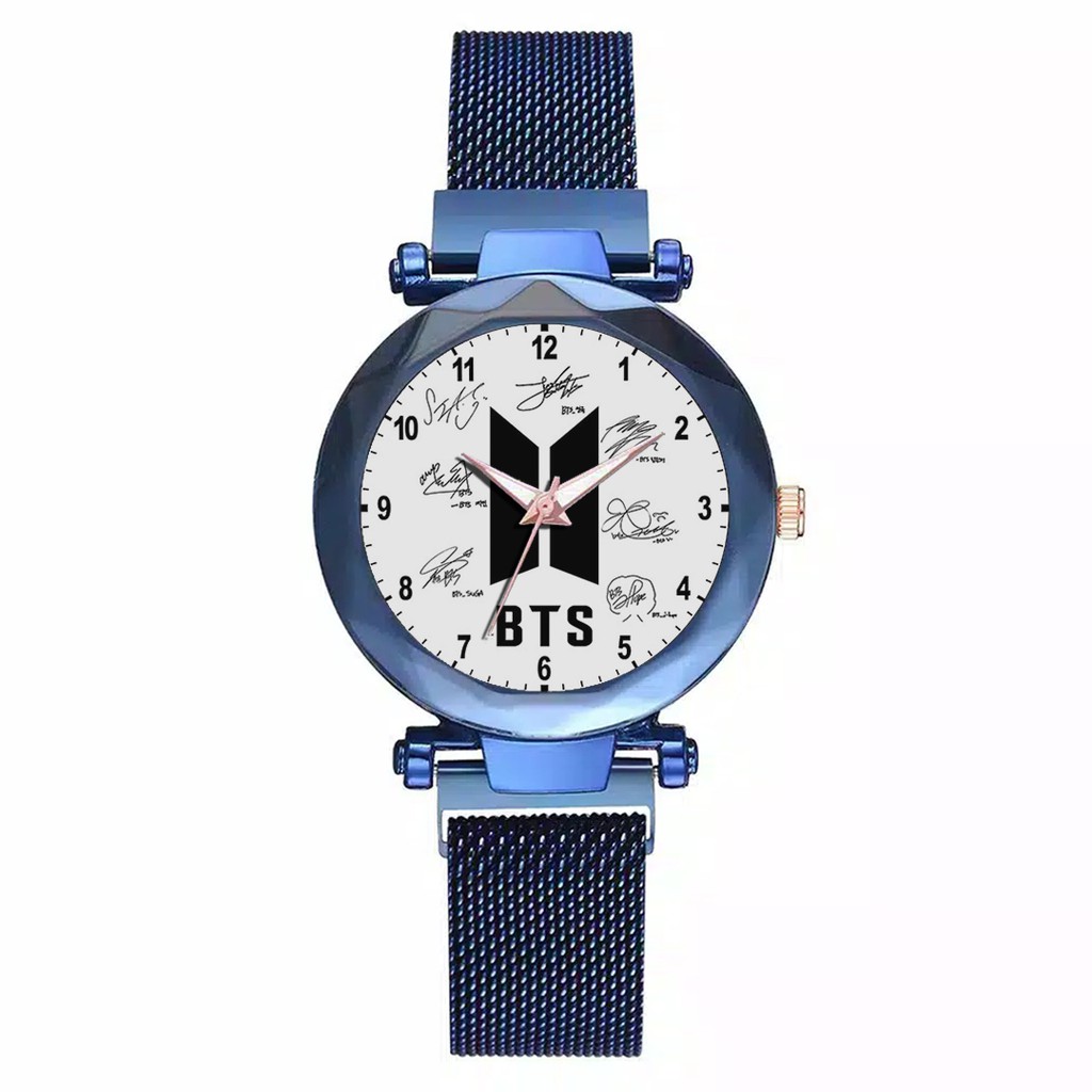 Jam Tangan Wanita Custom - KPOP BTS Free Box &amp; Batre Cadangan 1