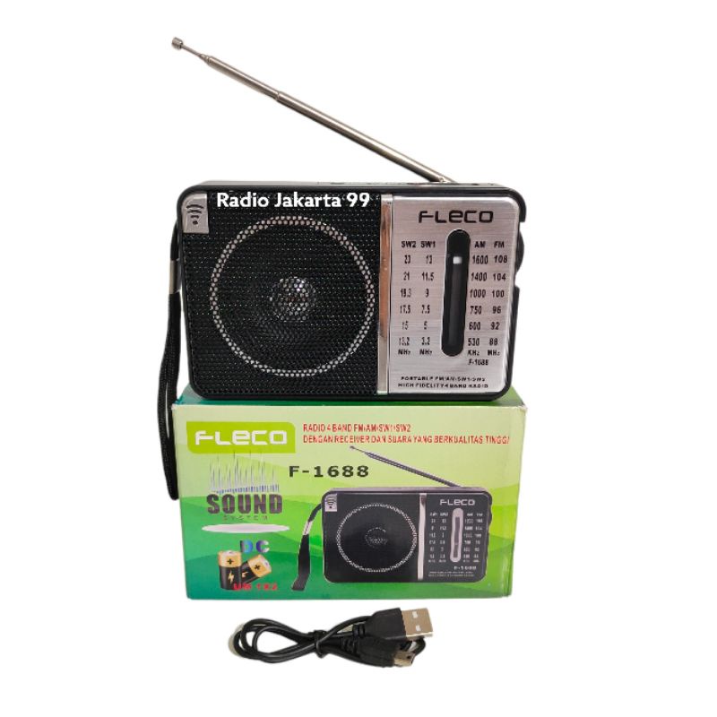 Radio Portable Fleco F-1688 4 Band Radio FM AM SW