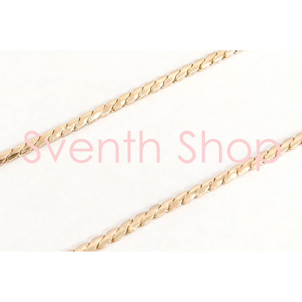 Xuping Kalung Motif Tambang Pipih Lapis Emas