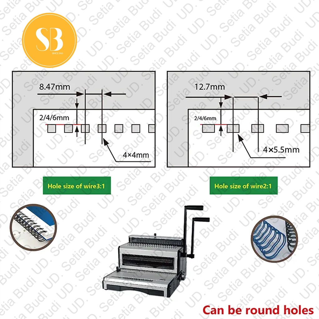 Mesin Jilid Spiral Kawat GEMET W21 Asli dan Bergaransi