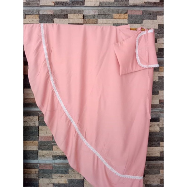 Mukena Anak Polos Renda By Keelsa