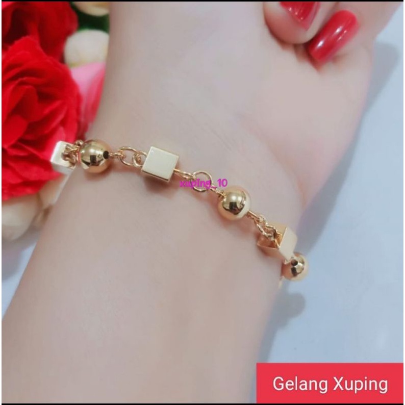Gelang wanita dewasa xuping lapis emas TA014