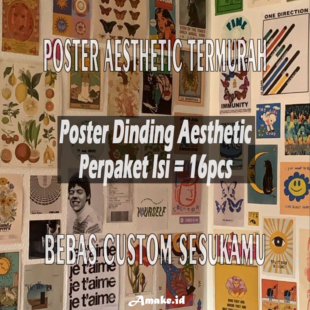 POSTER DINDING AESTHETIC | POSTER AESTHETIC | POSTER MURAH | POSTER Band Retro Vintage
