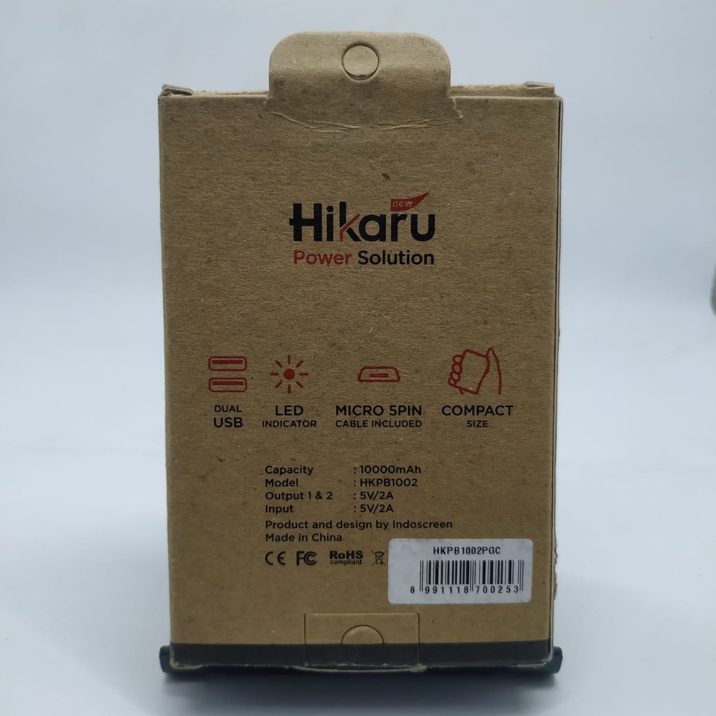 POWERBANK MINI 10000MAH REAL CAPACITY HIKARU MOTIF KARTUN ORIGINAL GARANSI 1TAHUN