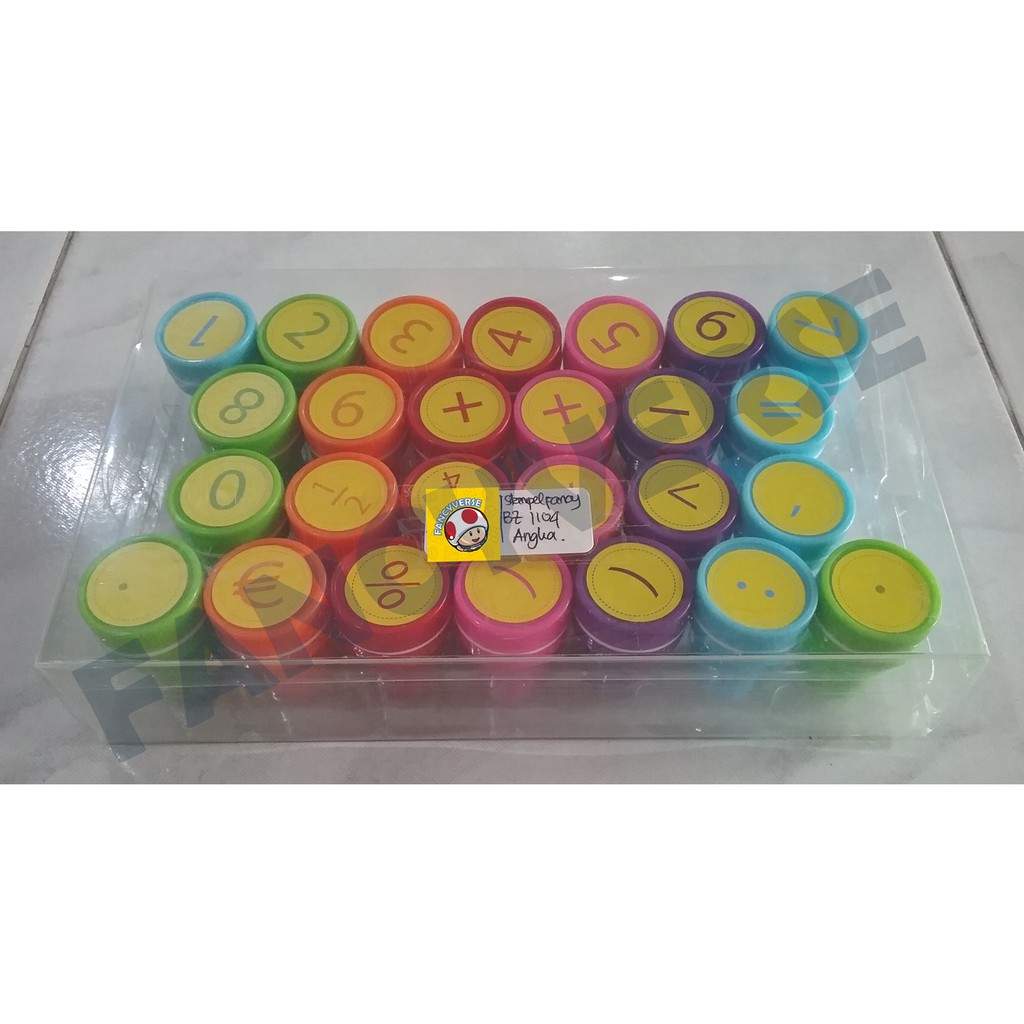 

Stamp Fancy BZ 1104 Angka Math 123 / Stempel