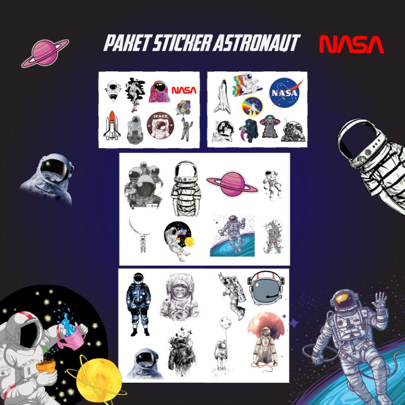 

STICKER ASTRONOT SPACE STIKER HP STIKER LAPTOP NOTEBOOK ANTI AIR STIKER GITAR STIKER HELM
