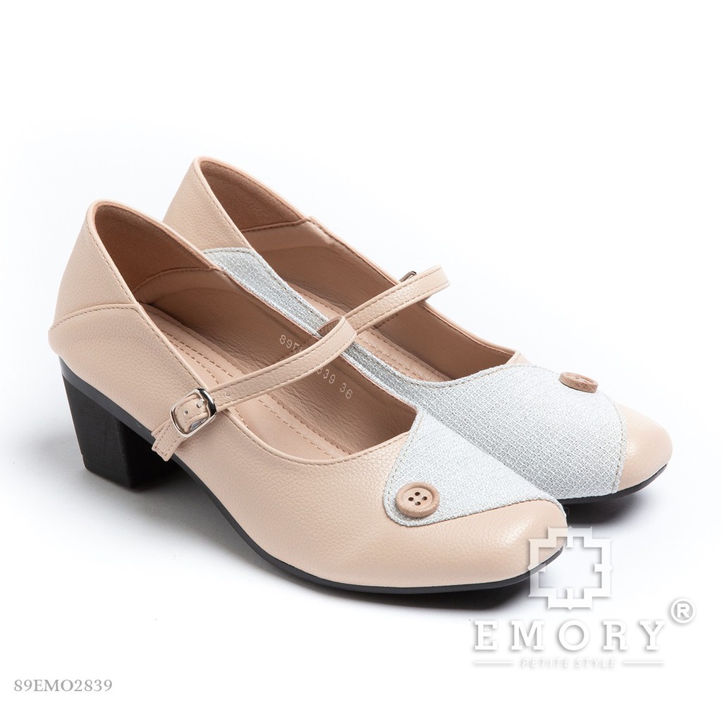 IMPORT ORIGINAL EMORY Ervany 89EMO-2839BL sepatu hak tahu chunky big shoes heels wanita cewek hitam