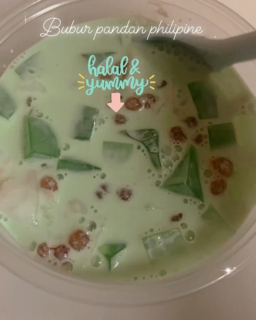 

Bubur pandan philipin (buko pandan)