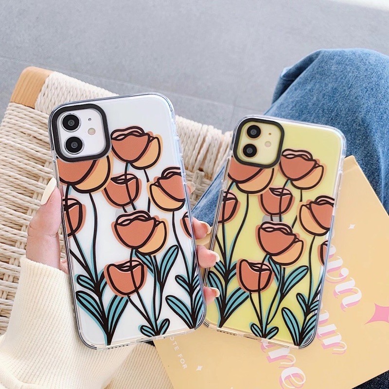 Tulip Case Iphone SE2  7 7+ 8 8+ X Xs Xr XsMAX 7plus 8plus  12 mini 12 Pro Max 12Promax 11pro 11