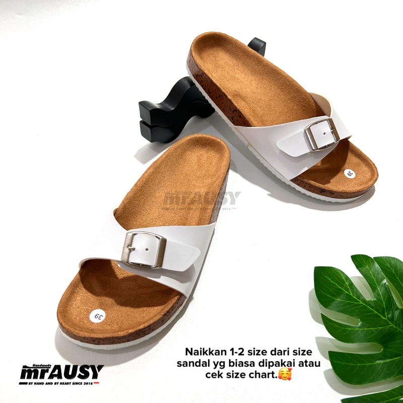 Sandal Cewek/Wanita Selop Casual mrAUSY Ringan Strap 1 Gesper 1