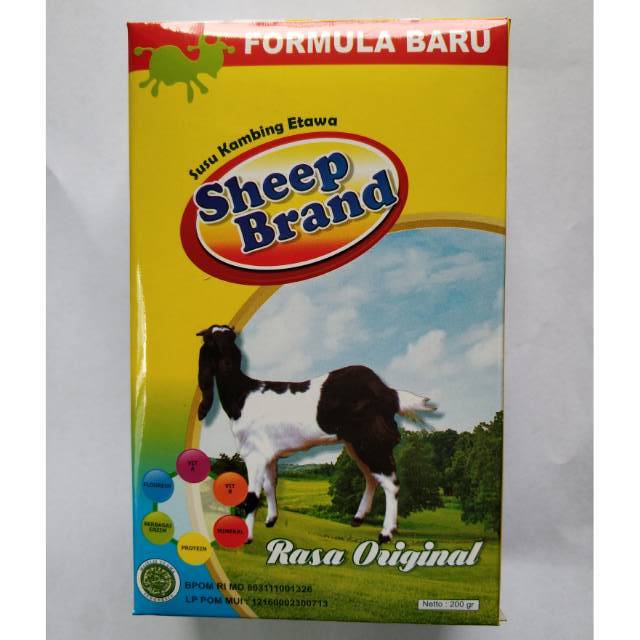 

SHEEP BRAND SUSU KAMBING ETAWA / Kemasan Terbaru/ Isi Tetap Sama