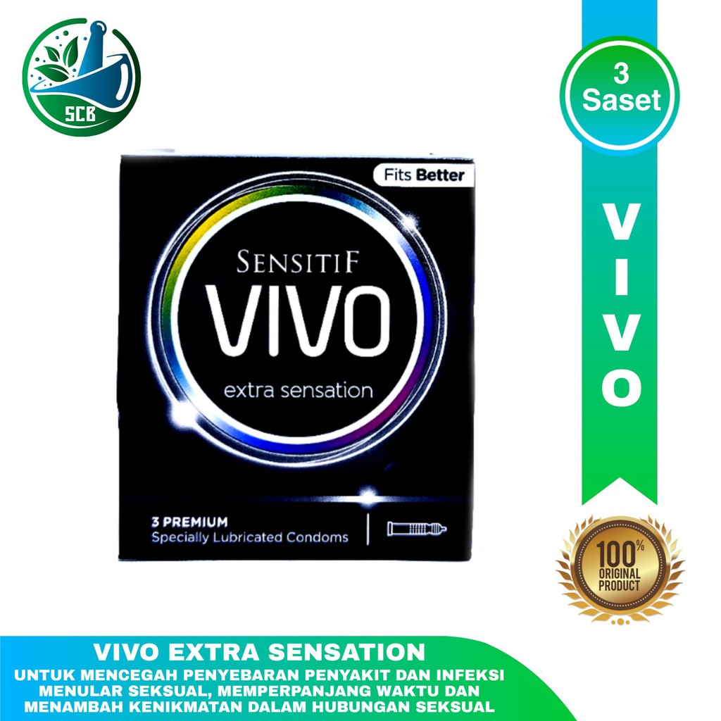Kondom Sensitif Vivo Extra Sensation - Isi 3