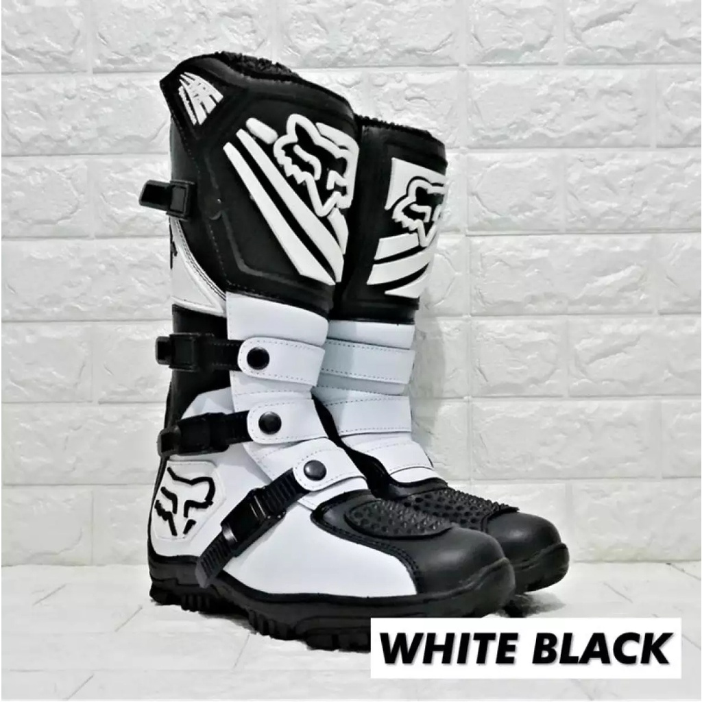 Sepatu Trail Cross Boot safety For Adventure sepatu touring  gunung WHITE BLACK