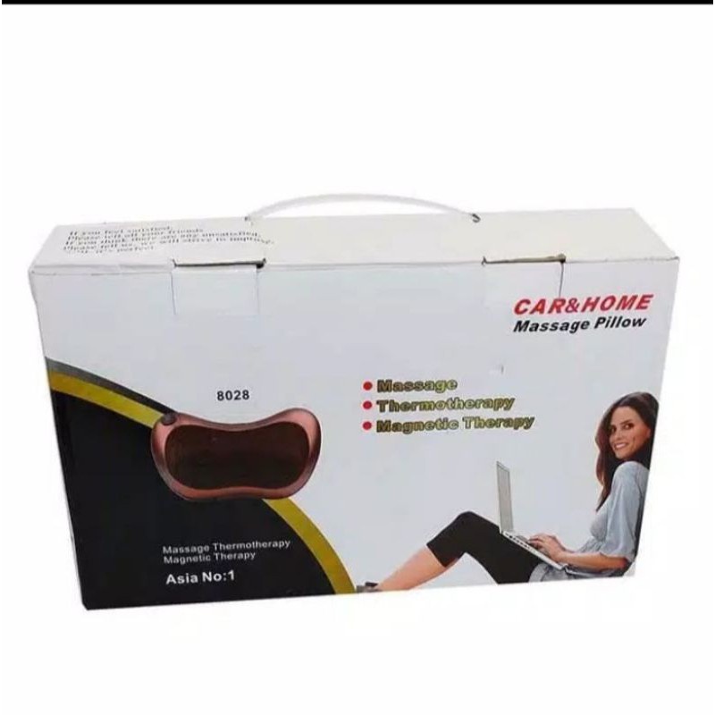 Bantal Pijat 8 Bola portable Car Home Masaage Pillow Alat Pijat - Shiatsu Leher - Bantal Pijit