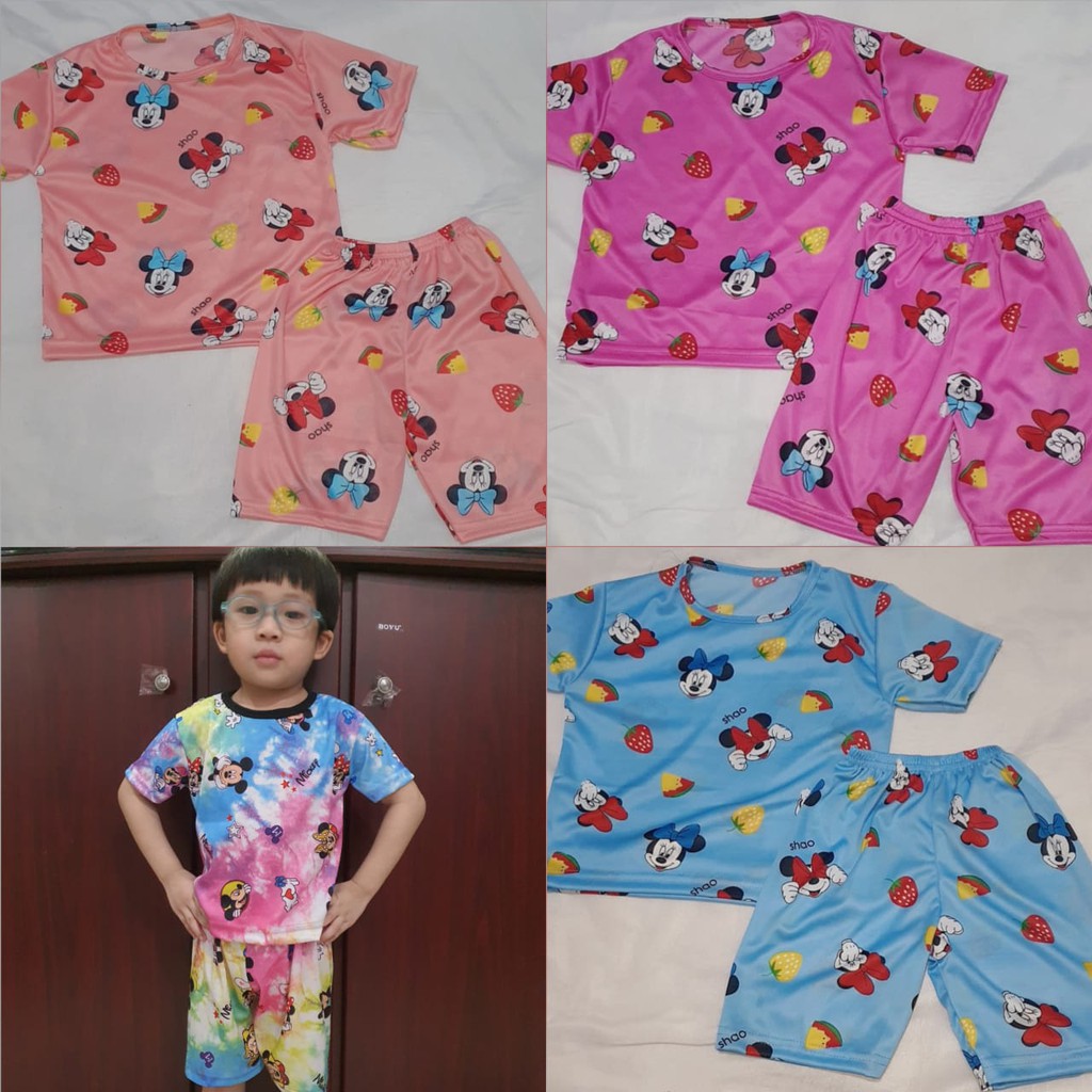 SETELAN PLAYFUL COLOUR  TIE DYE / TIE DYE SET /KAOS ANAK VIRAL /TIE DYE SHIRT