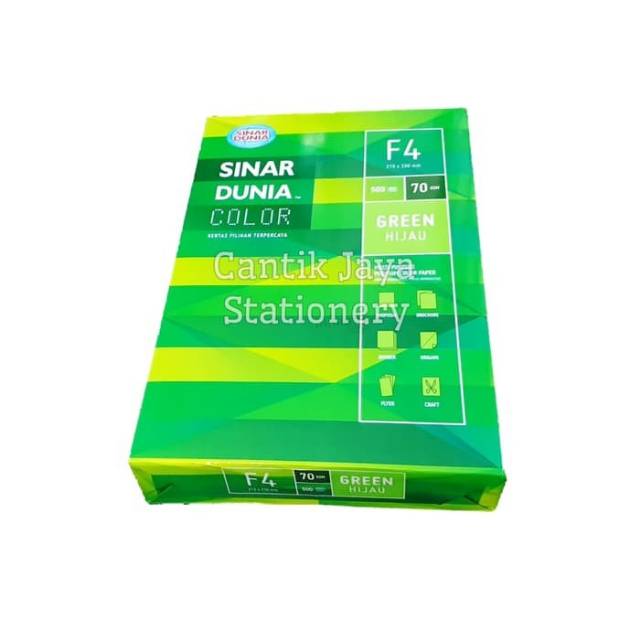 

Kertas HVS Sidu Sinar Dunia F4 70gsm warna hijau