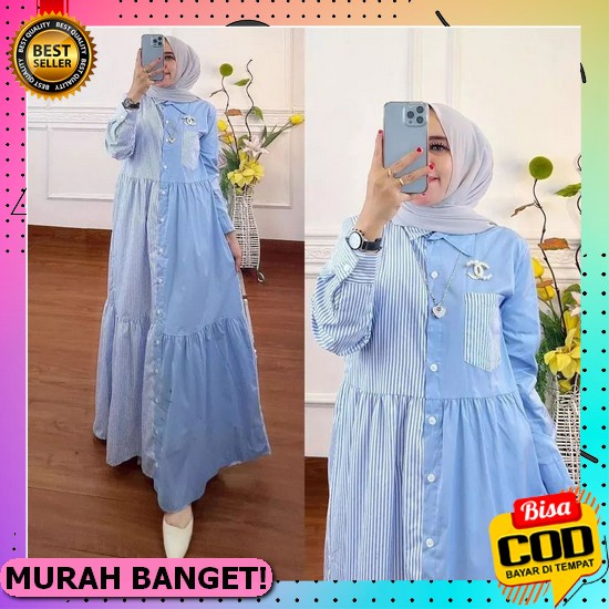 Gamis Wanita Terbaru Fladela Maxi | Gamis Muslim | Gamis Mewah | Gamis Kekinian | Gamis Dewasa | Gam