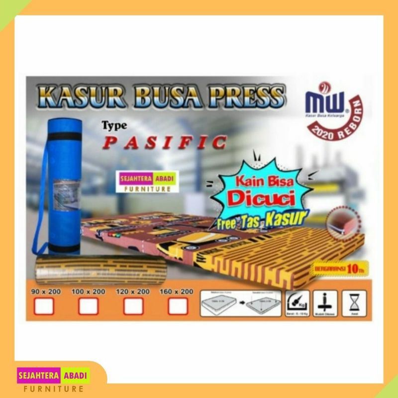 Kasur Busa Spon vakum  american foam Vakumm roll bed Press MW Pasifik travel bed