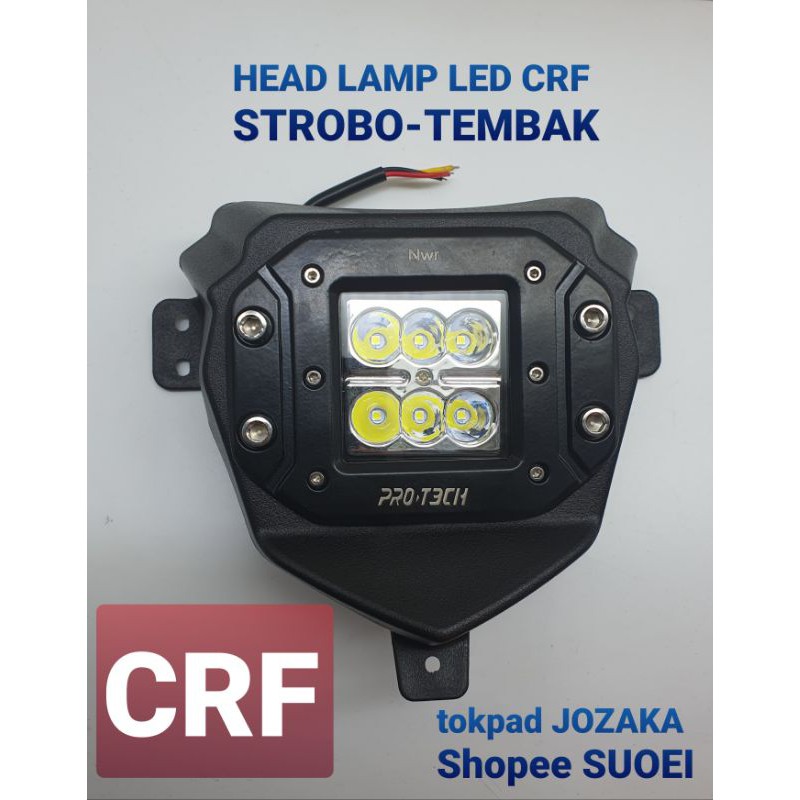 lampu depan reflector Head lamp LED CRF 150  2 mode trobo -tembak