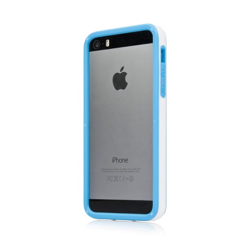 Ahha Joop Bumper Hard Soft Case Casing iPhone 5 - 5S - SE - White/Blue