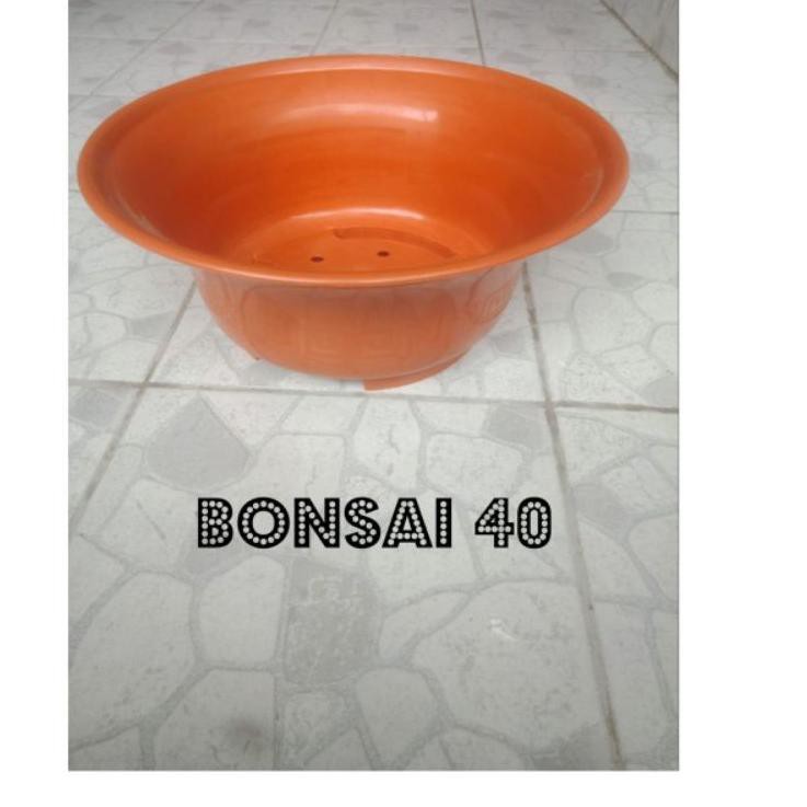 Diskon 30. POT BONSAI 40 ORANGE TEBAL POT BONSAI KELAPA