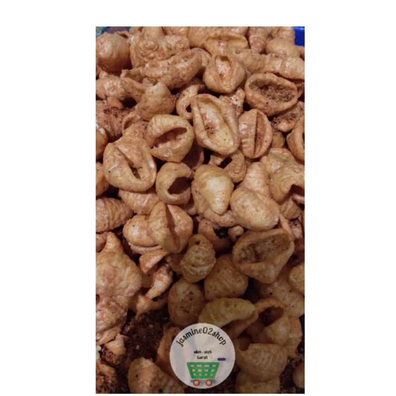 

KERUPUK KERANG/MAKRONI KERANG/KERANG BANTAT 200gr ( pedas gurih )