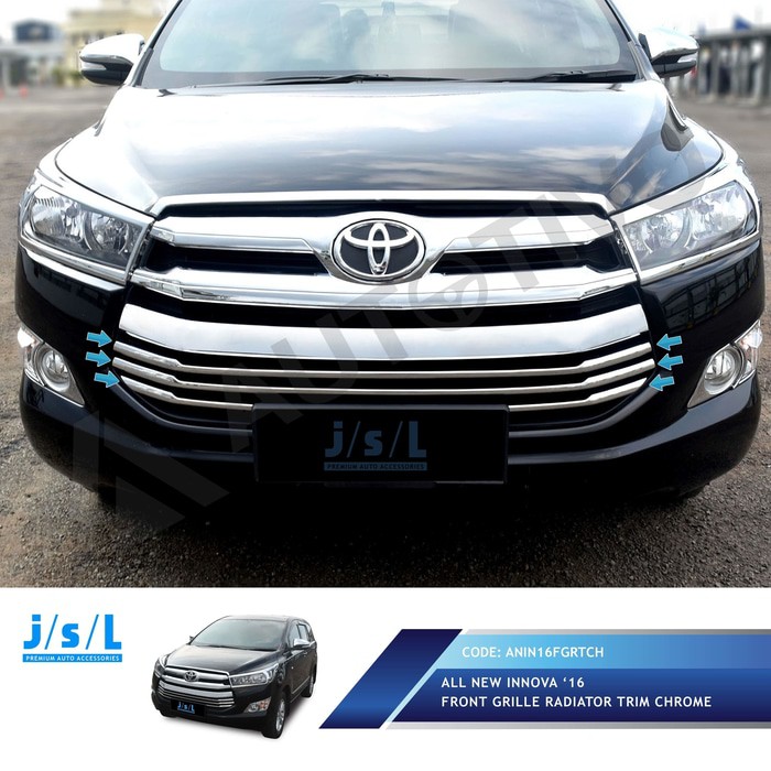 Aksesoris Mobil Innova Reborn JSL Cover List Grill Radiator Chrome