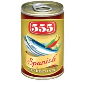 

Ikan Kaleng 555 Spanish Style Sardines Oil 155G