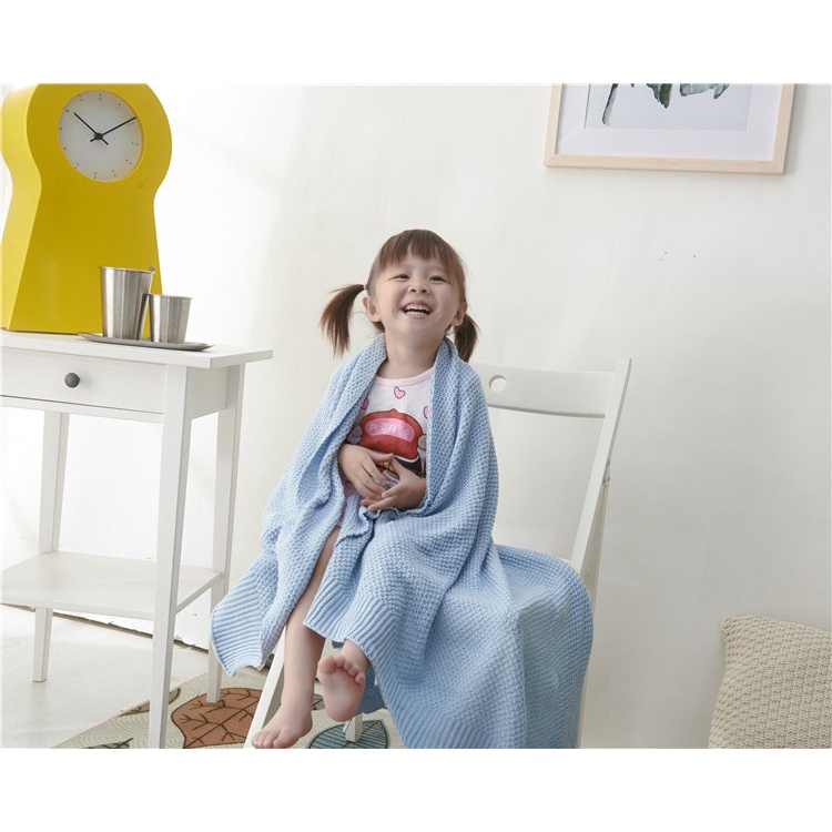 Props foto bayi anak/ YOKINA Knit Blanket 80 x 135 cm / selimut rajut