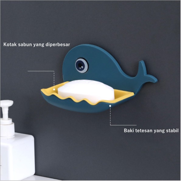 Tempat sabun karakter/Tempat Sabun Batang Tempel Dinding Magic Hook Holder Kamar Mandi Kuat Tebal