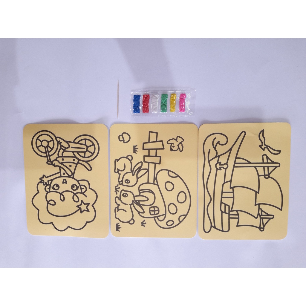 MAINAN MEWARNAI DENGAN PASIR WARNA