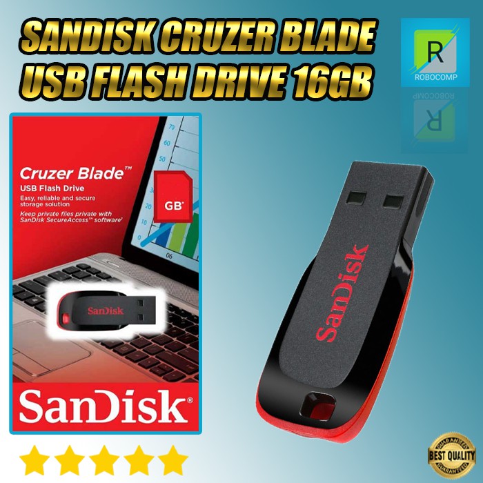 SanDisk Cruzer Blade USB Flash Drive 16GB