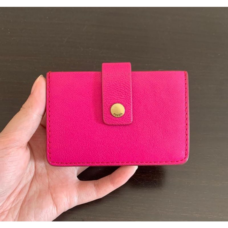 dompet kartu fossil original pink