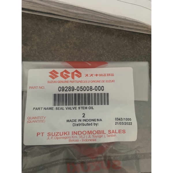 SEAL SIL KLEP SMASH SGP DIAMETER BATANG 5 ORI (SET 2pcs)