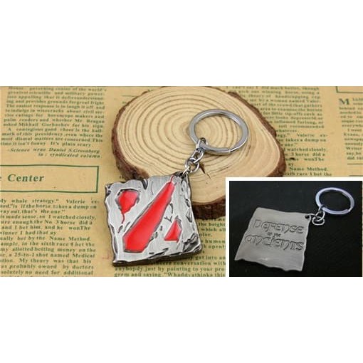 Gantungan Keychain Dota 2 Merah | Aksesoris Steam Valve Kalung