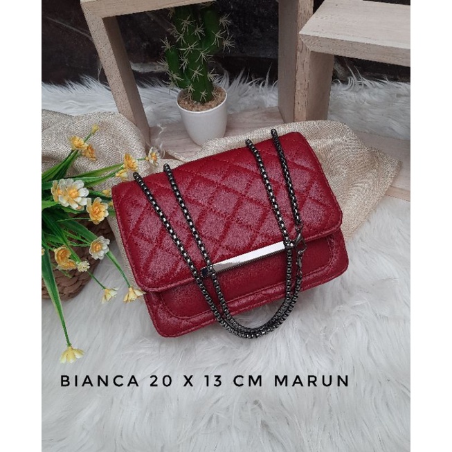 Slingbag Bianca Embos Tas Selempang Wanita