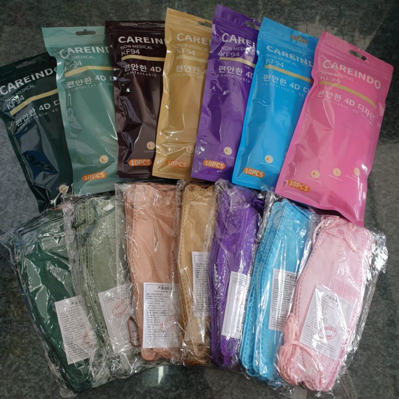 Masker KF94 Careindo Masker Korea KF94 Warna Pastel