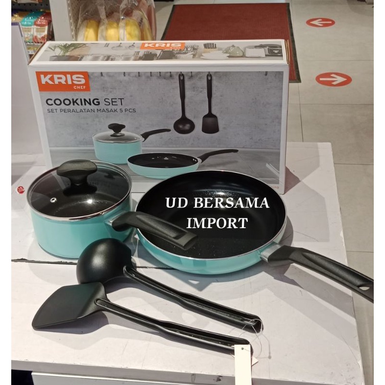 KRIS Set Perlengkapan Masak Lapisan Keramik Anti Lengket/Cooking Set