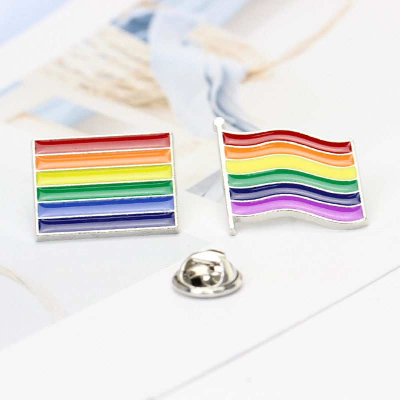 SIY  4Pc Rainbow Gay Lesbian Pride Enamel Lapel Pin Brooch Love is Colorful Badge Pin