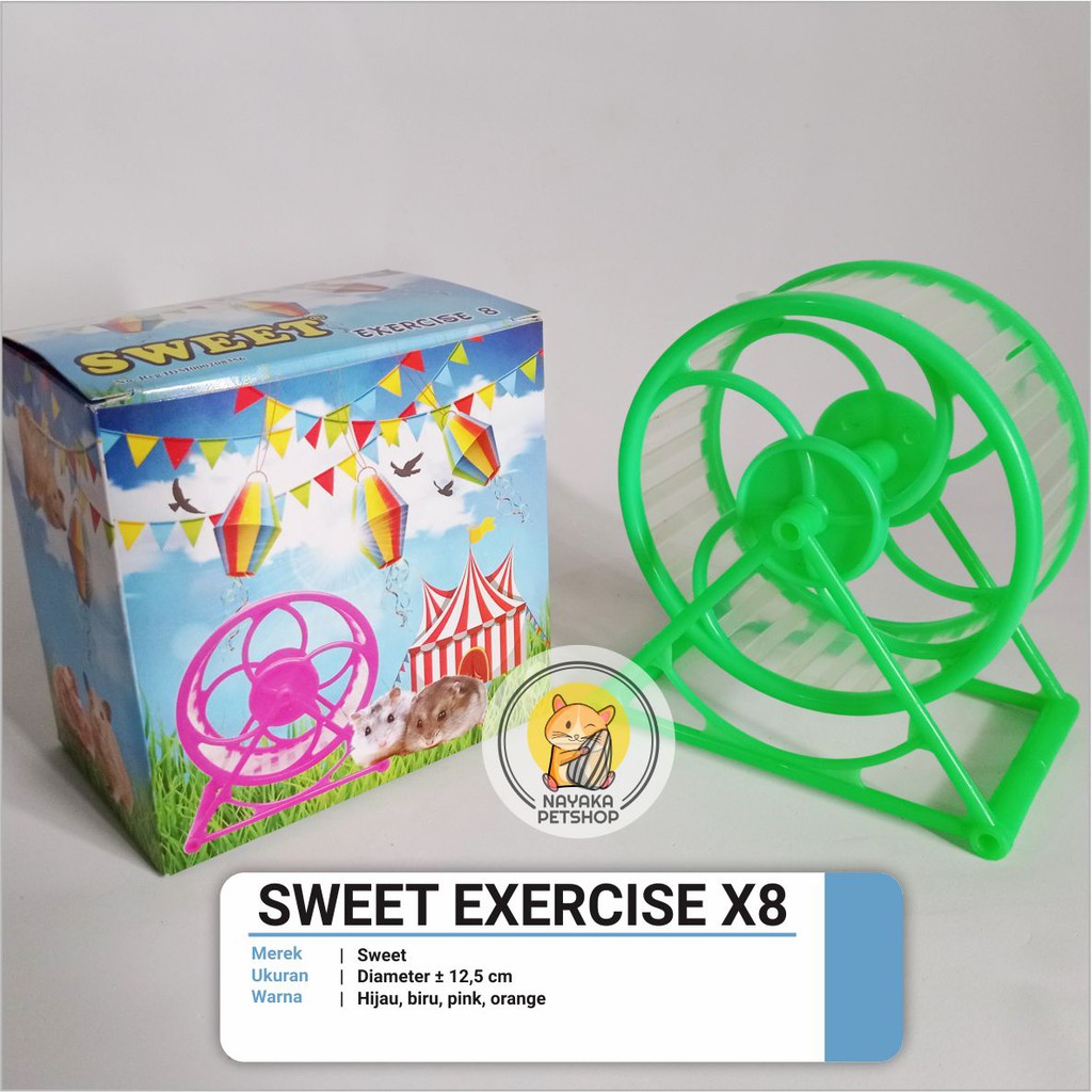 Jogging Wheel Kincir Roda Putar Hamster Sweet Exercise X8