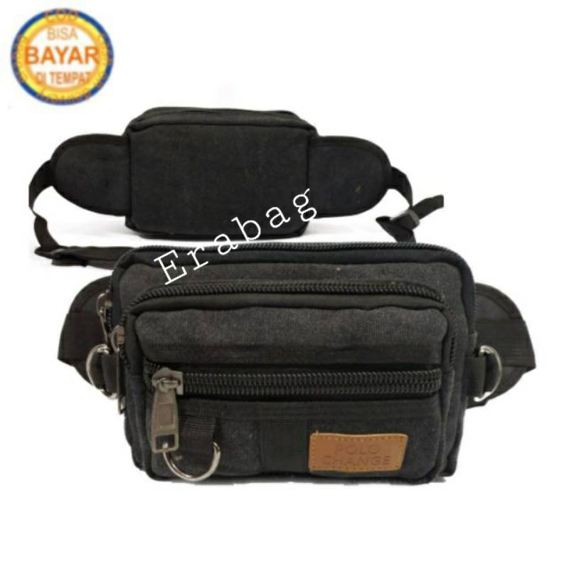 Tas pinggang kanvas POLO tas waistbags OUTDOOR  Pria 8911