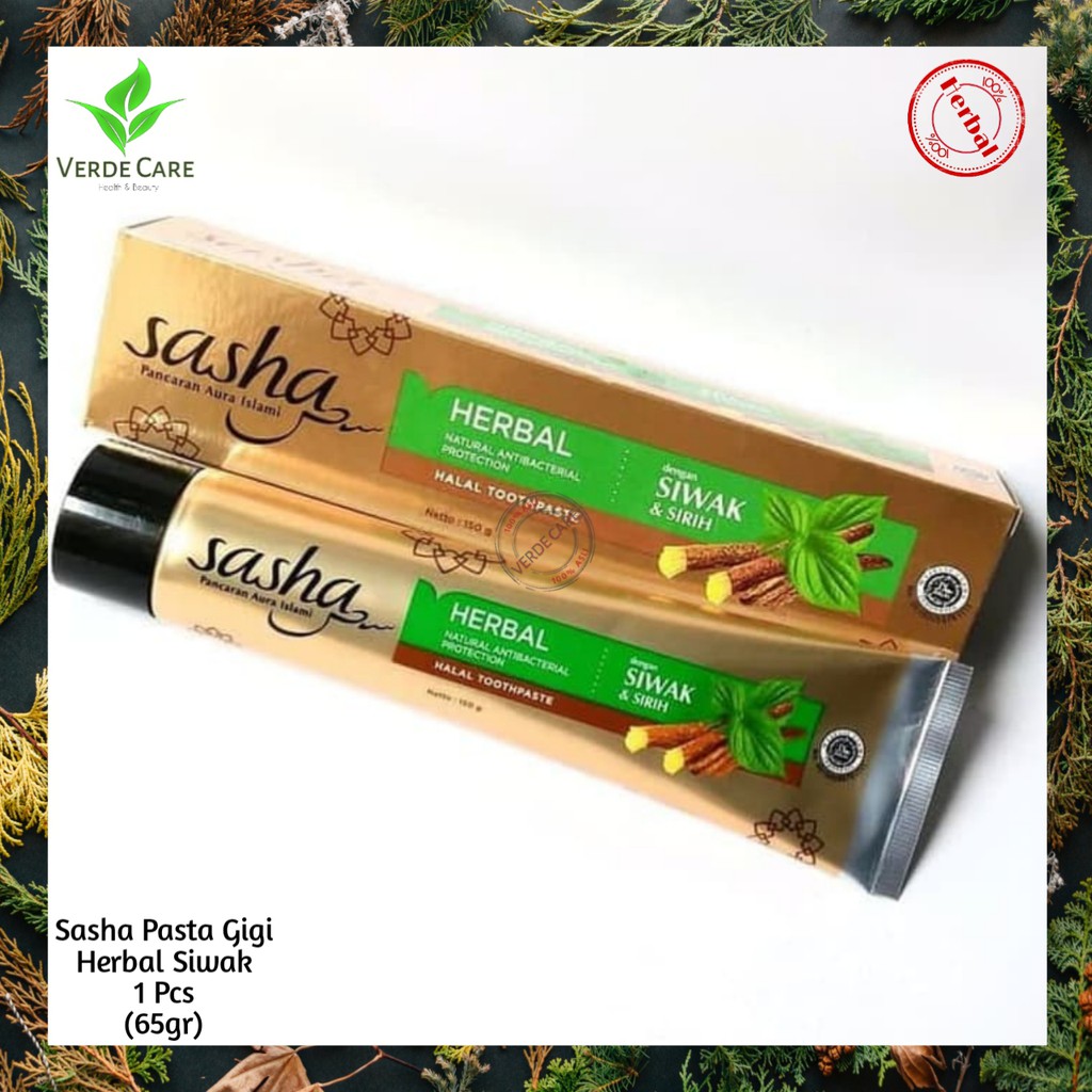 VERDE CARE|COD| SASHA| PASTA GIGI HERBAL| SIWAK| PASTA GIGI SASHA ASLI ORIGINAL| HERBAL| PASTA GIGI